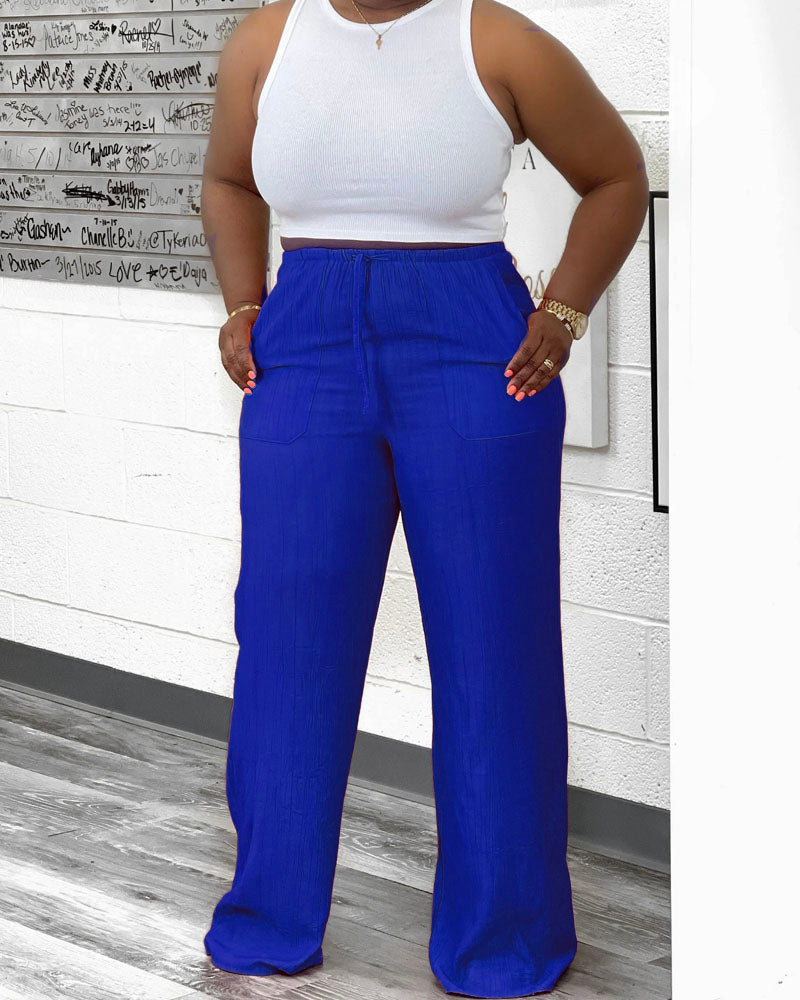 Springtime Sheer Pants Blue