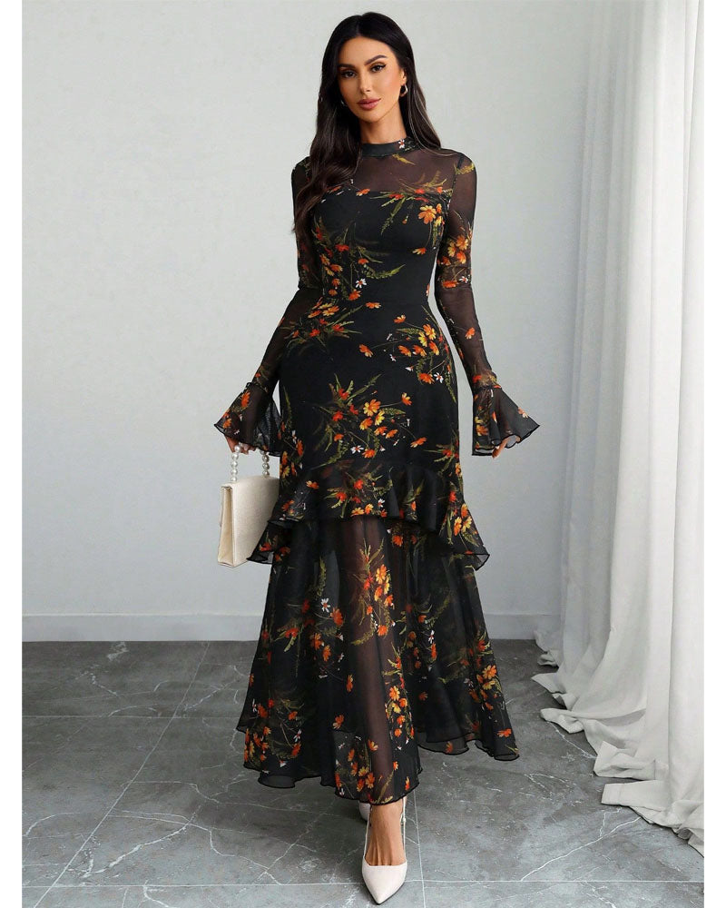 Starlit Night Mesh Maxi Dress