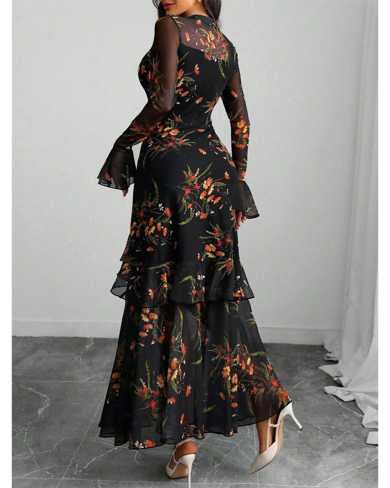 Starlit Night Mesh Maxi Dress