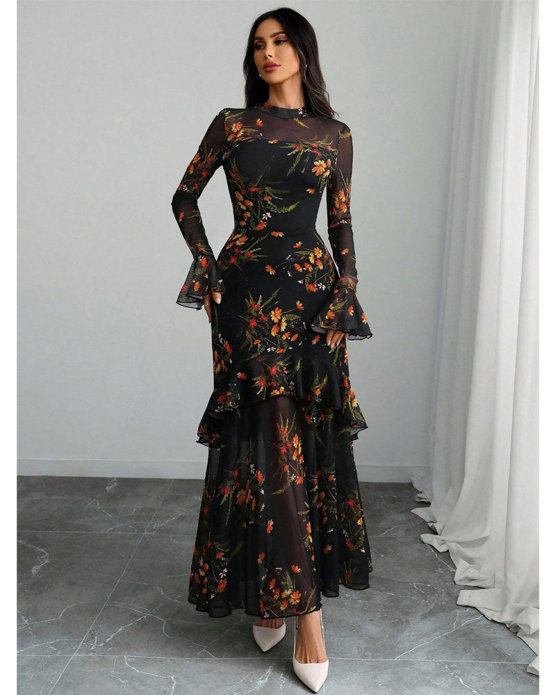 Starlit Night Mesh Maxi Dress