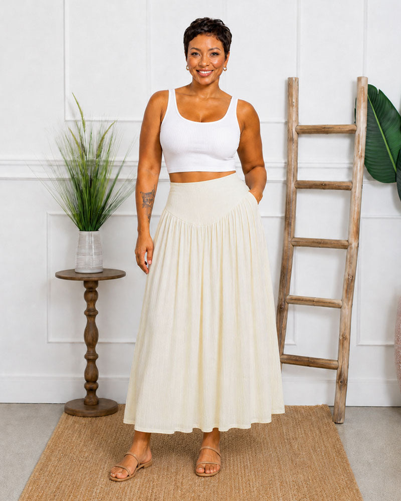Still Moving A-Line Maxi Skirt