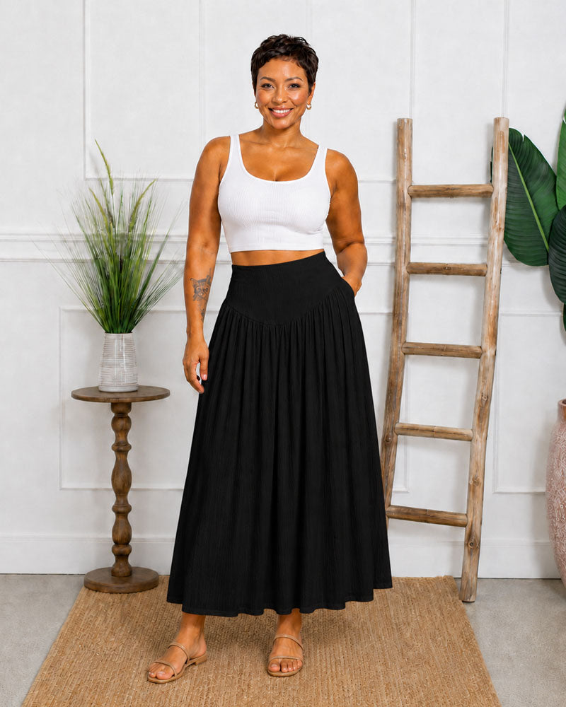 Still Moving A-Line Maxi Skirt