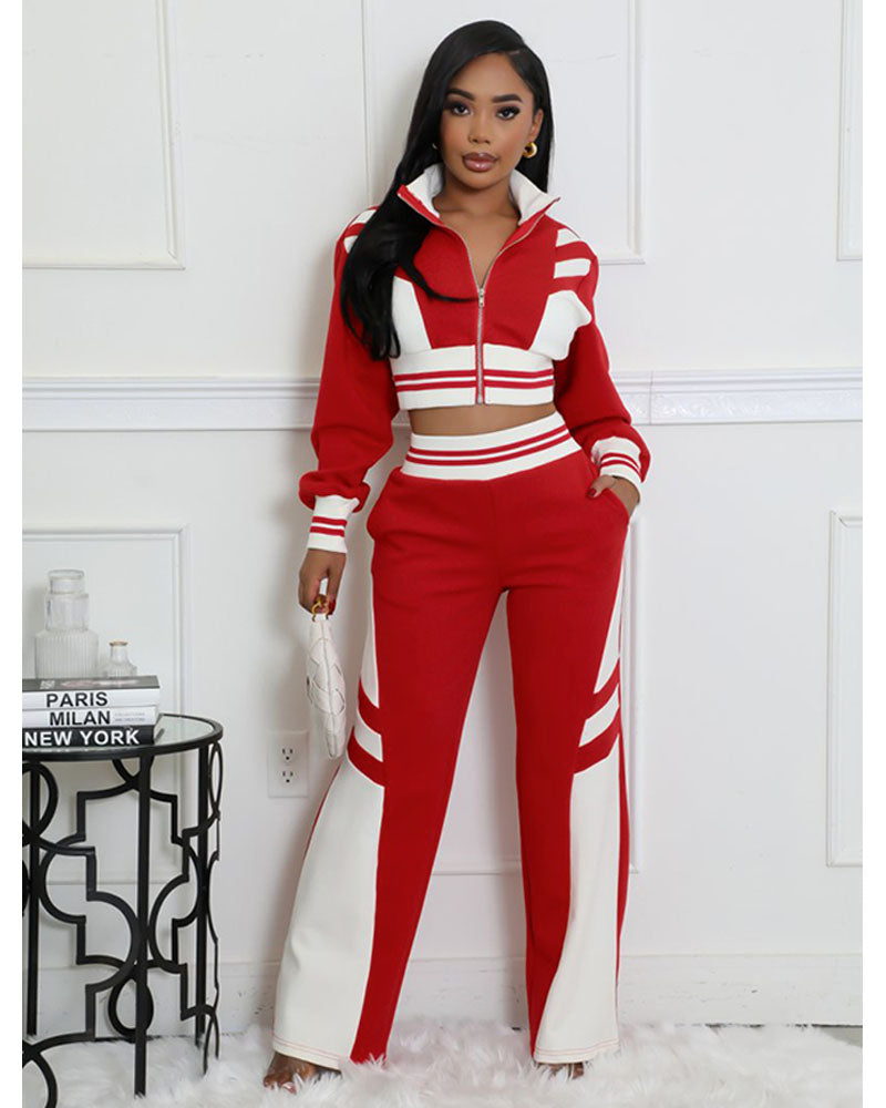 Street Style Track Suit Red