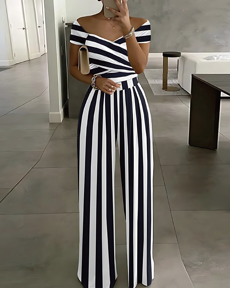 Hazel Days Jumpsuit Striped
