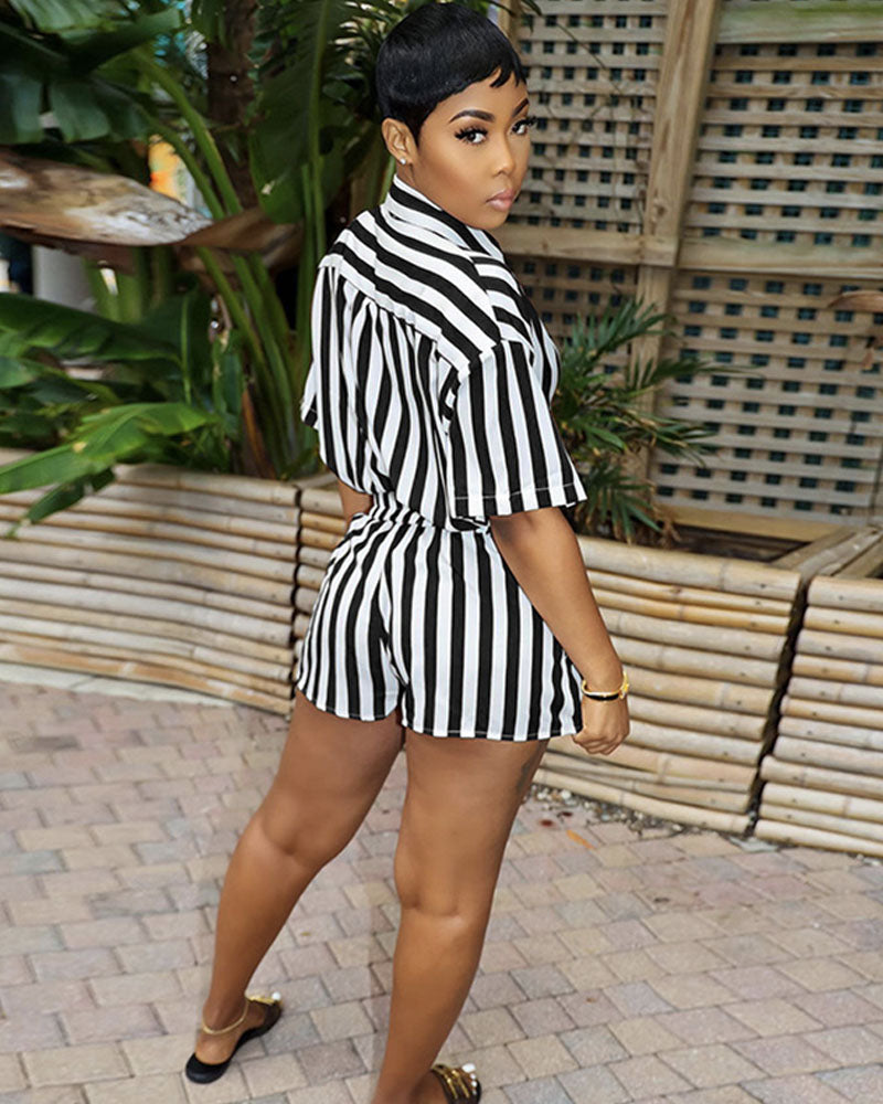 Striped Short Set