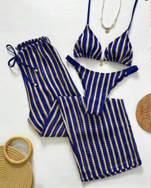 Always On Tide Halter Bikini Set