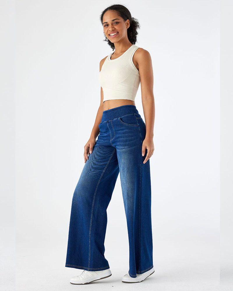 Super Stretch Wide Leg Jeans