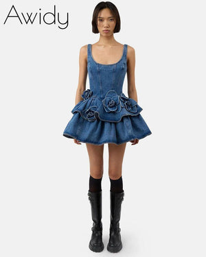 The Devyn Saxe Denim Dress