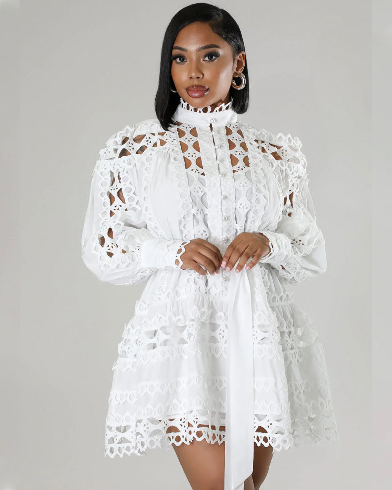Tint Of Love Lace Dress White