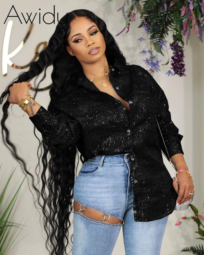 Torri Buttom Up Sequin Shirt