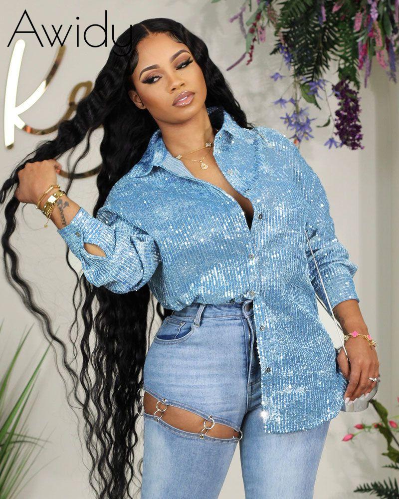 Torri Buttom Up Sequin Shirt