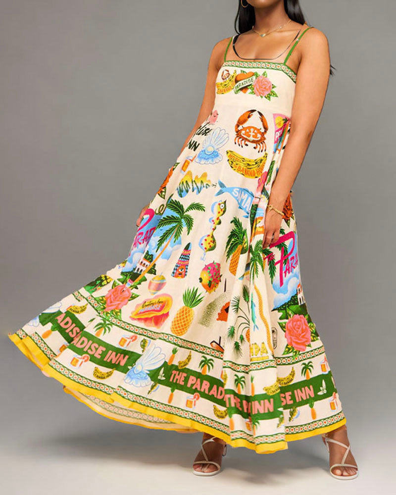 Tropic Tide Dress Yellow