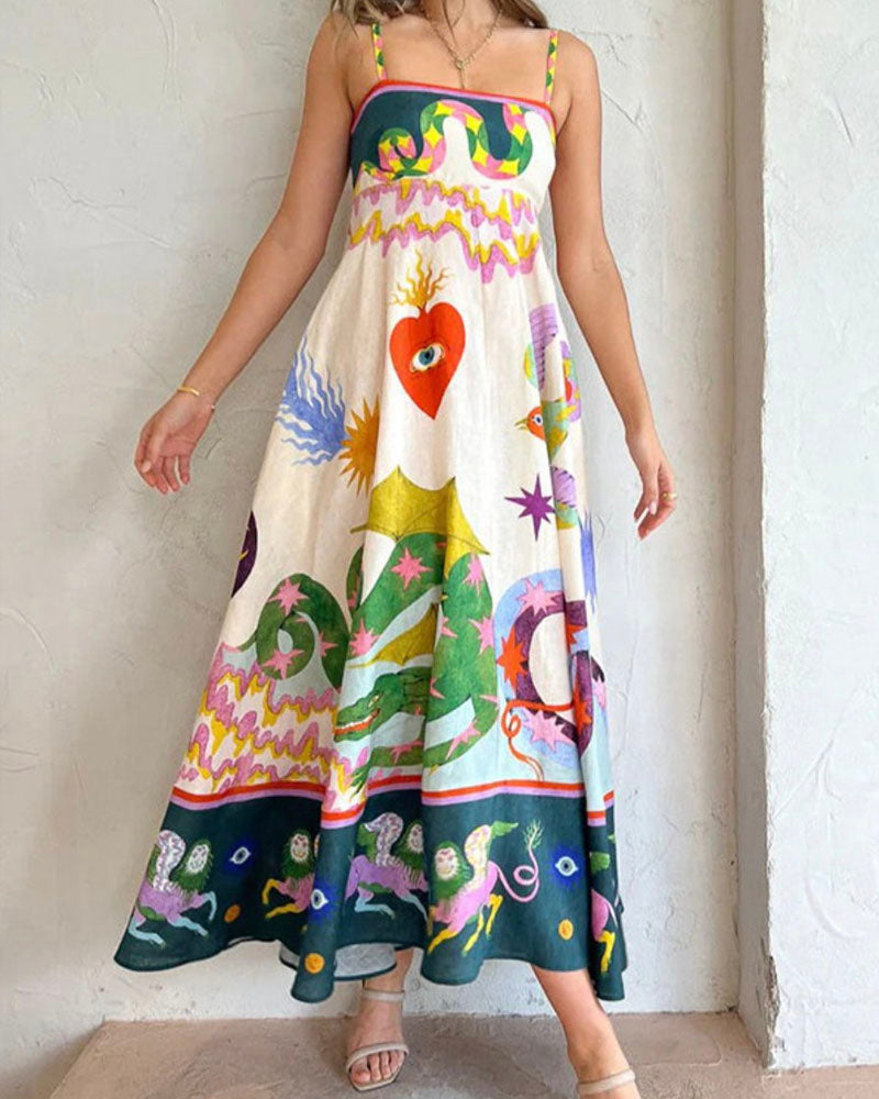 Tropic Tide Dress Dark Green