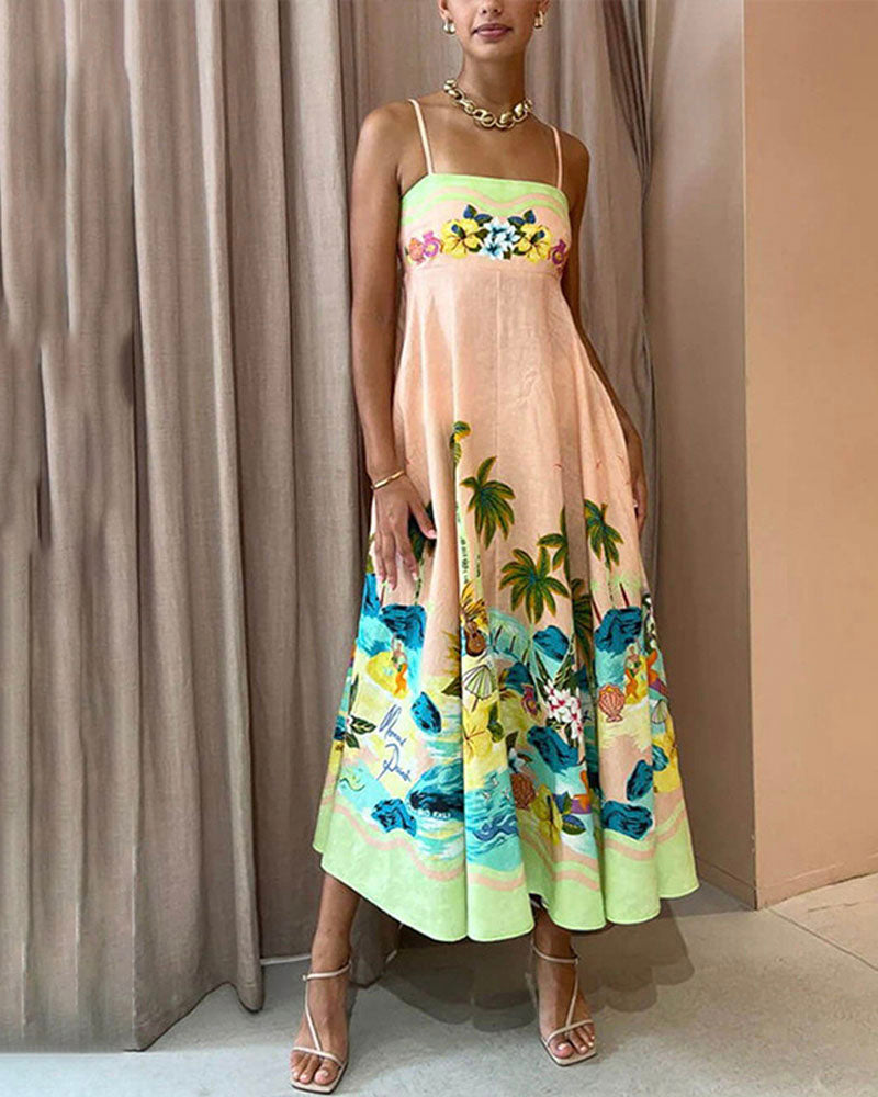 Tropic Tide Dress Coral