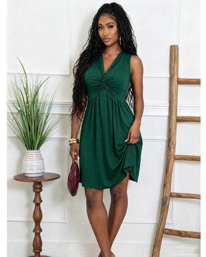 Twist Front Swing Dress