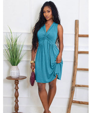 Twist Front Swing Dress