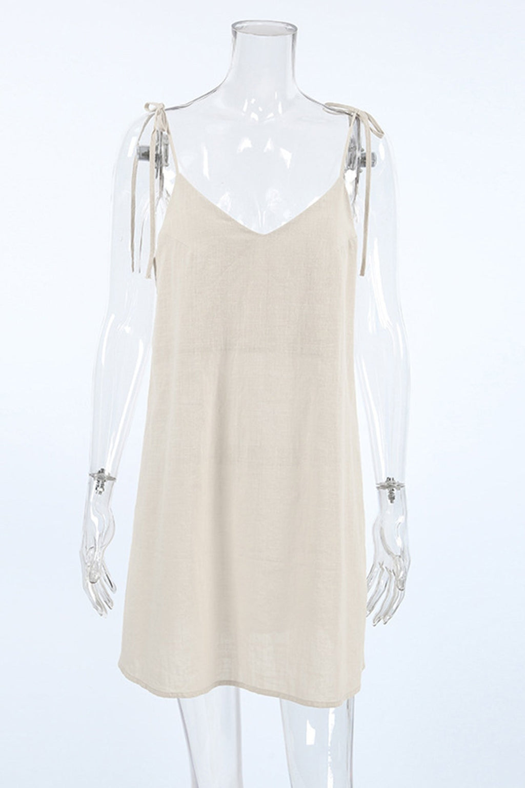 V Neck Tie-straps Backless Cami Dress