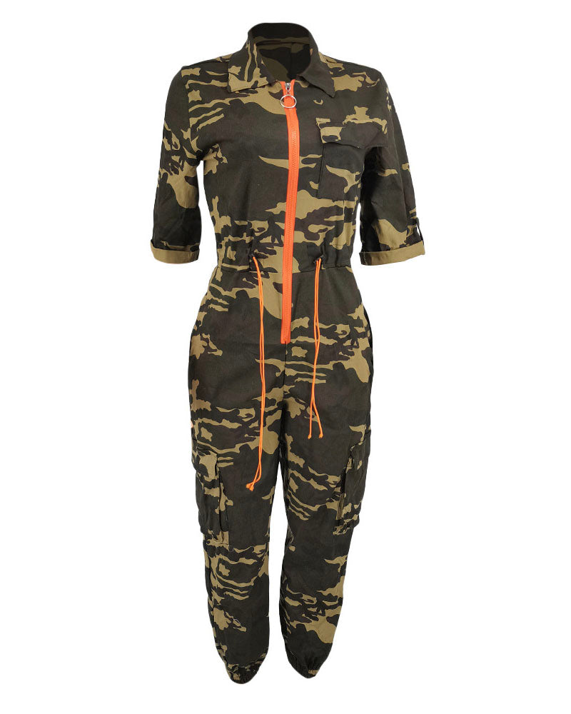 Virginia Camo Cargo Jumpsuit
