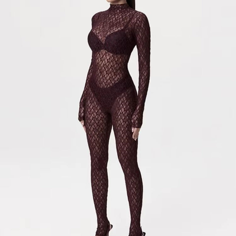 Lace Mesh Jumpsuit