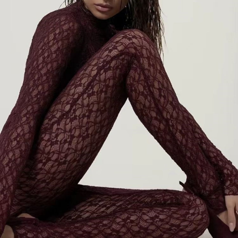 Lace Mesh Jumpsuit