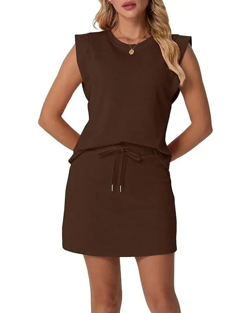 Weekend Energy Cotton Skirt Set
