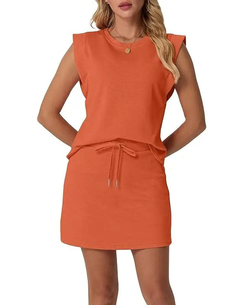 Weekend Energy Cotton Skirt Set