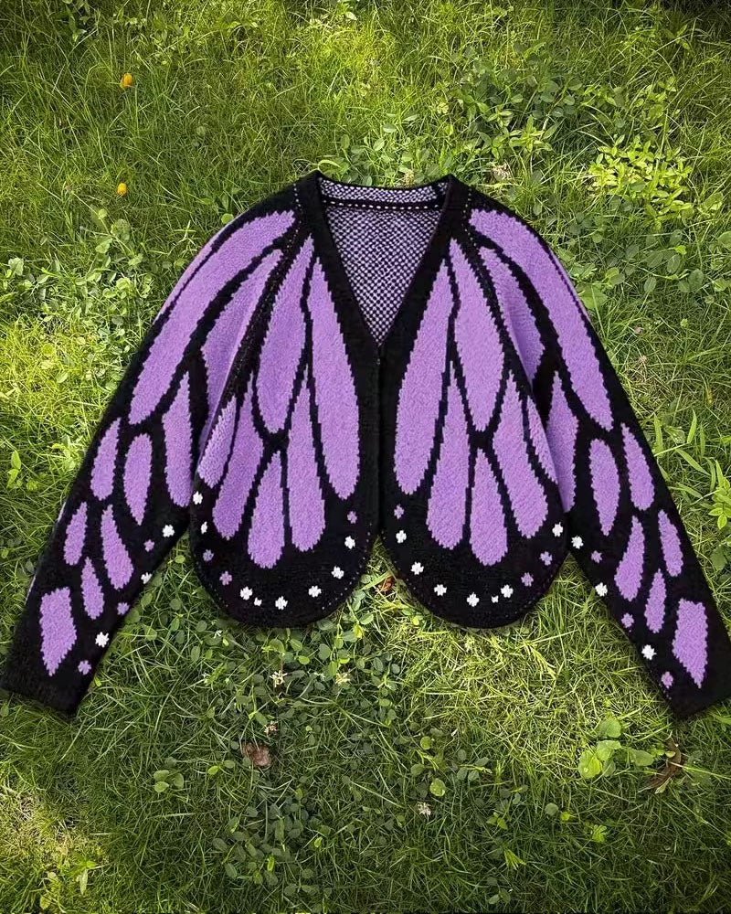 Wings in Motion Butterfly Knit Cardigan