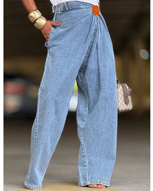 LOVE Layered Denim Pants