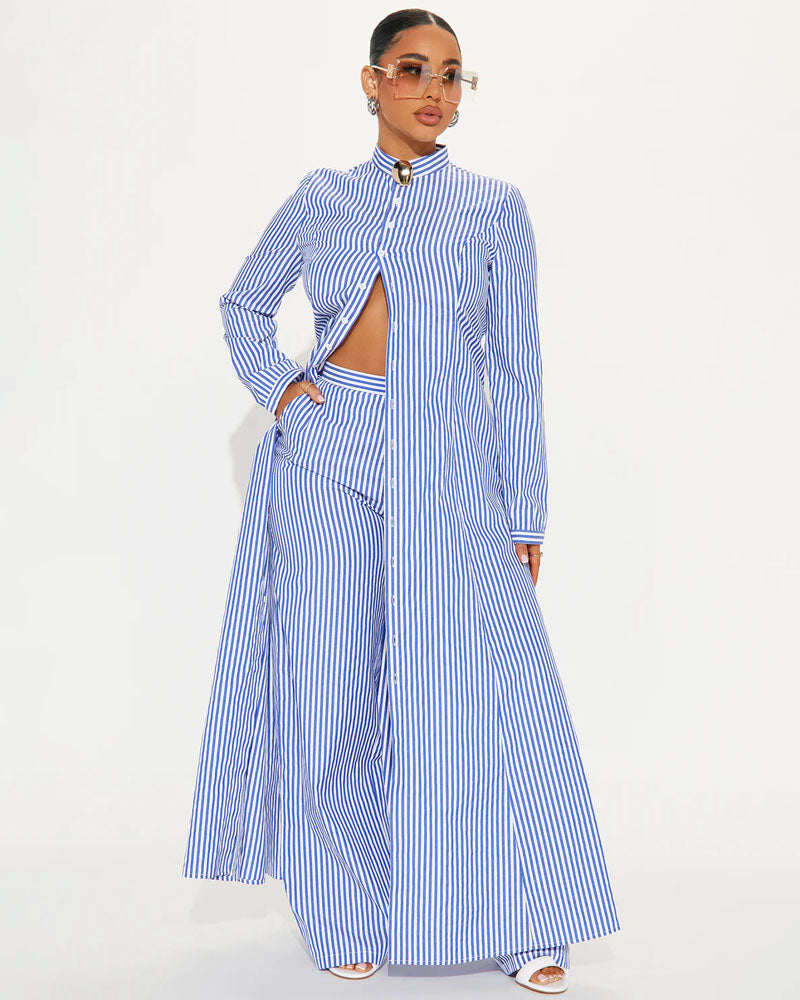 Yacht Trip Stripe Pant Set