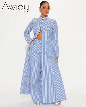 Yacht Trip Stripe Pant Set