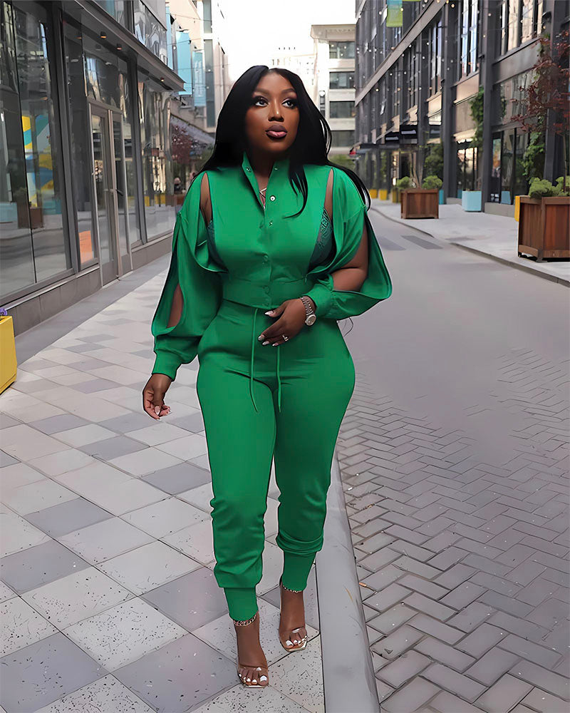 ZIP ME UP TRACKSUIT GREEN