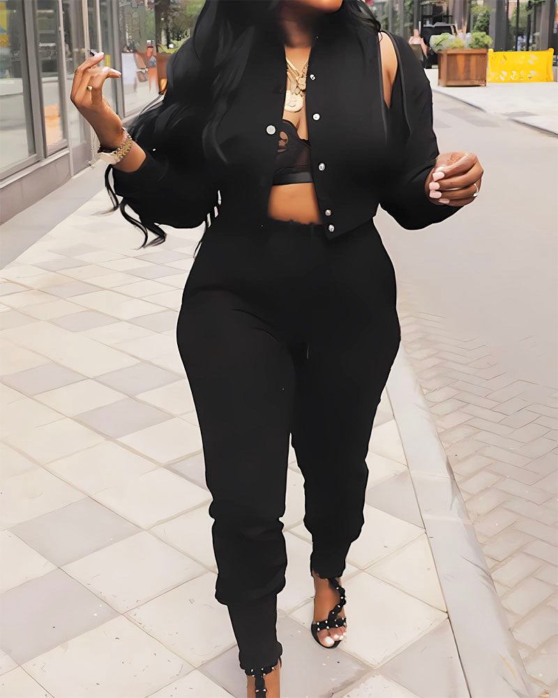 ZIP ME UP TRACKSUIT BLACK