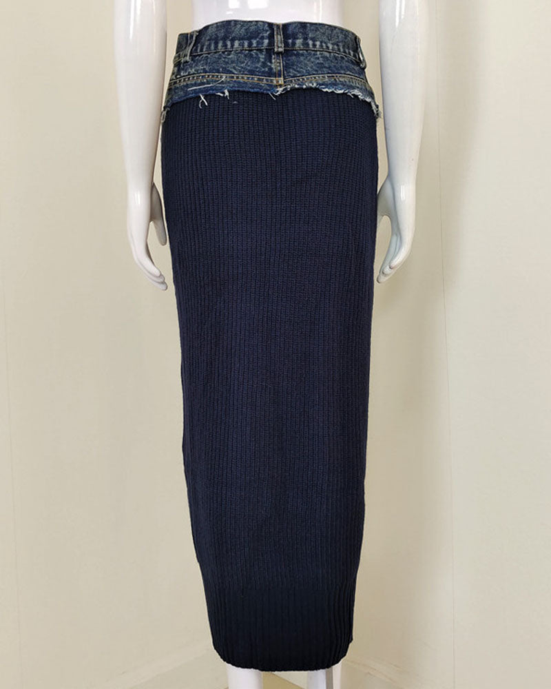 Zipper Sweater Skirt Set-Sold Separately