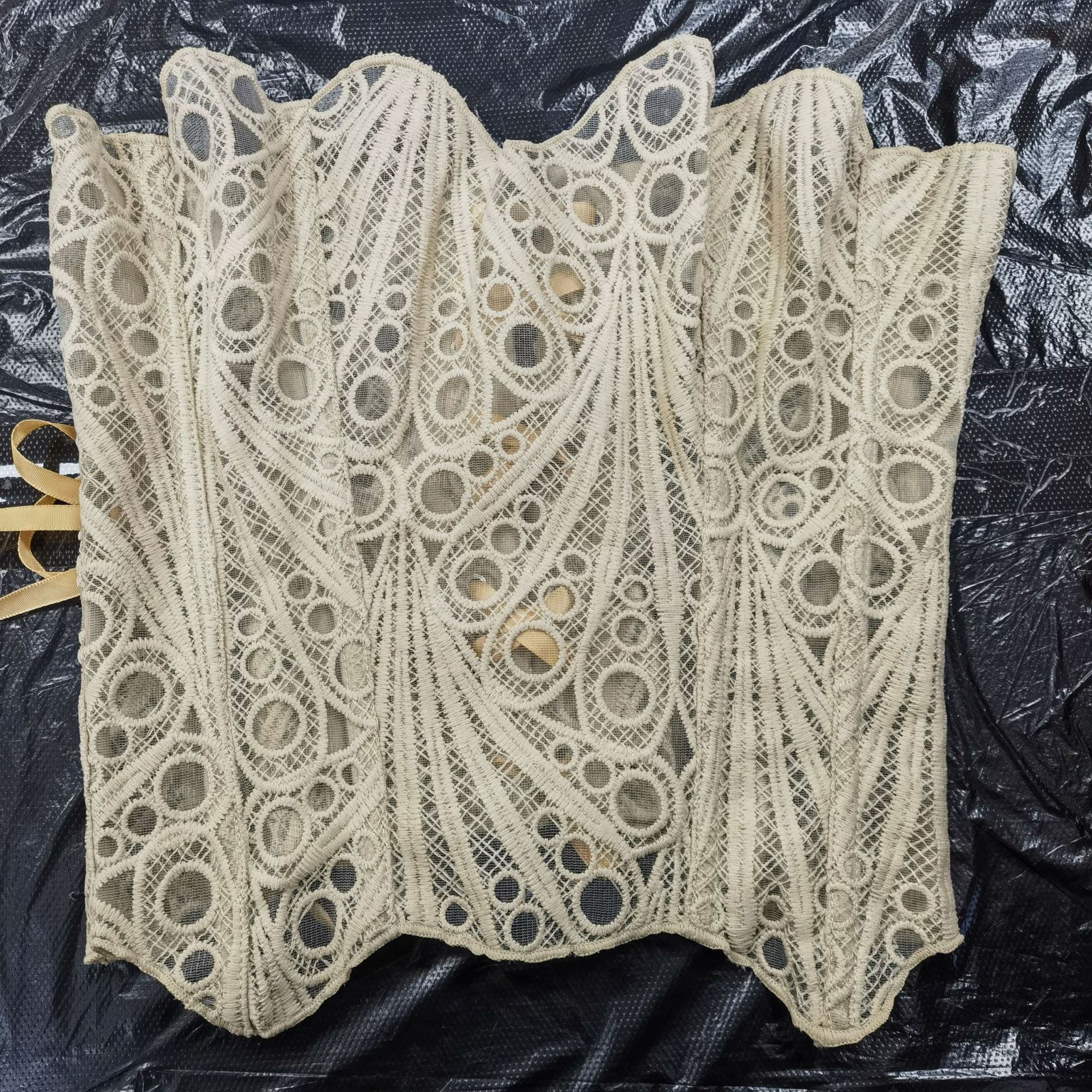 Embroidered Boned Waist Trainer Support Shaper Corset for Body Contouring