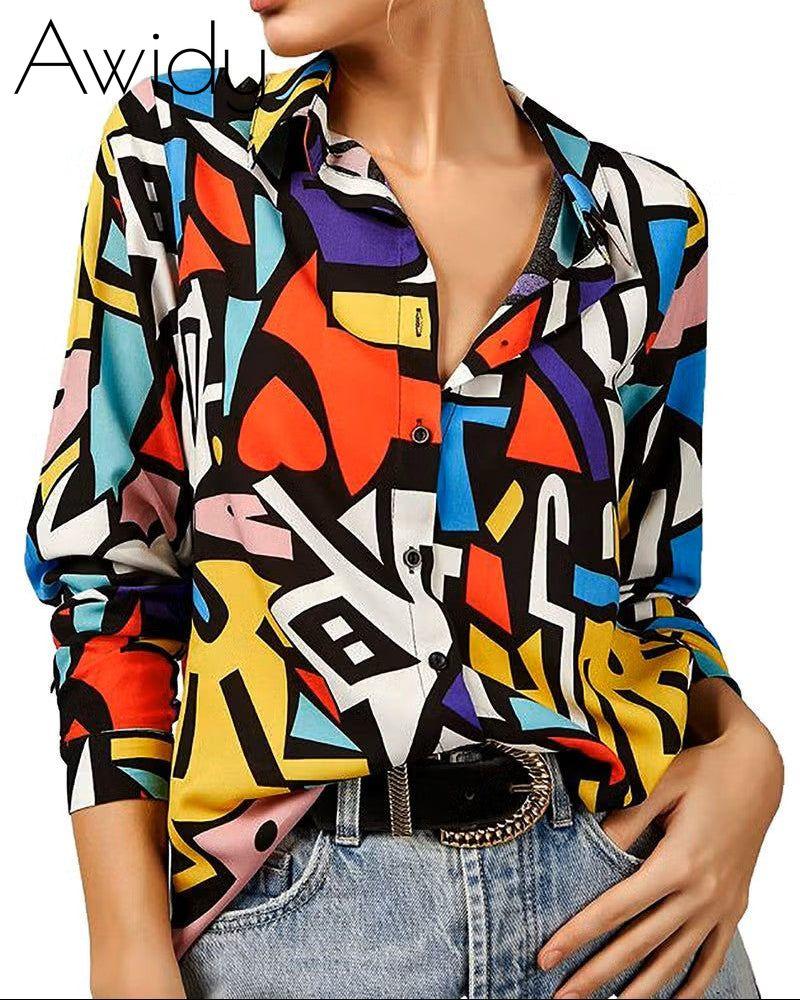 CRAZY GEOMETRIC PRINTED SHIRT