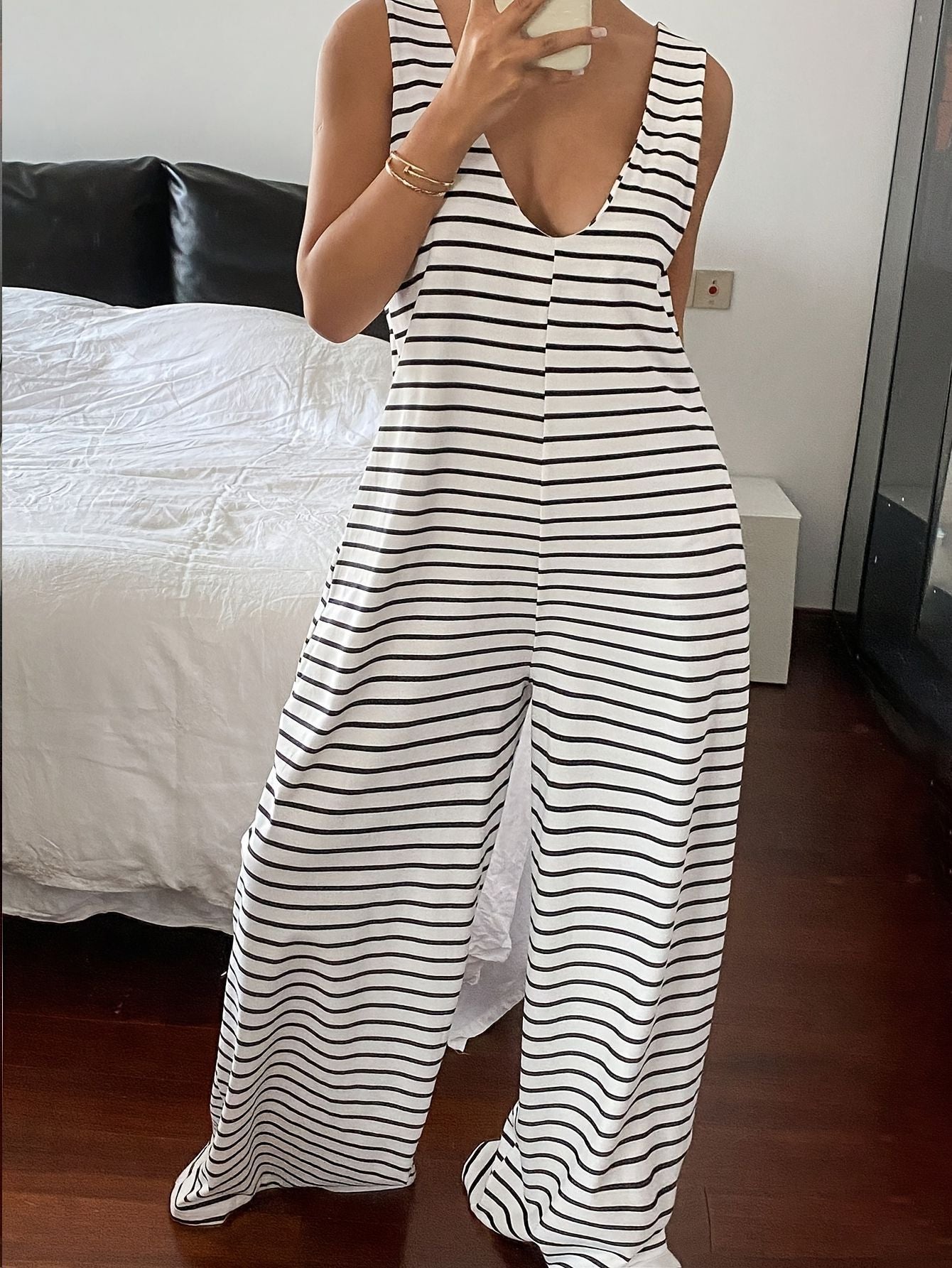 Strapless Lace-Up Jumpsuit for Summer Club Wear