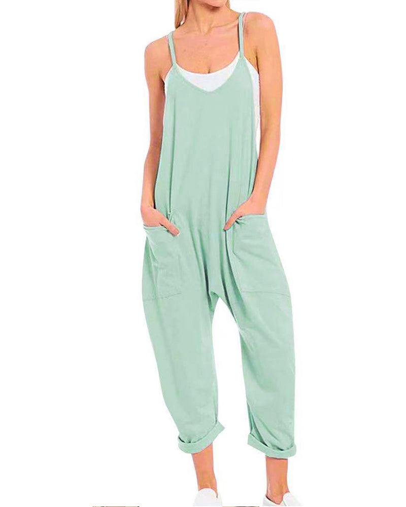 Big Pockets Jumpsuit SKY BLUE