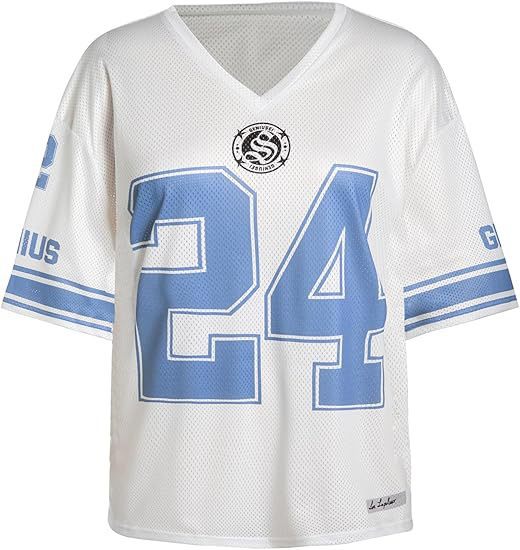 Y2K Breathable Quick-Dry Mesh V-Neck Printed Soccer Jersey