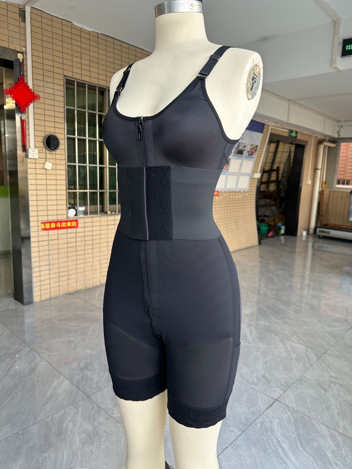 Lace-Up Fitted Body Shaping Bodysuits for Body Contouring