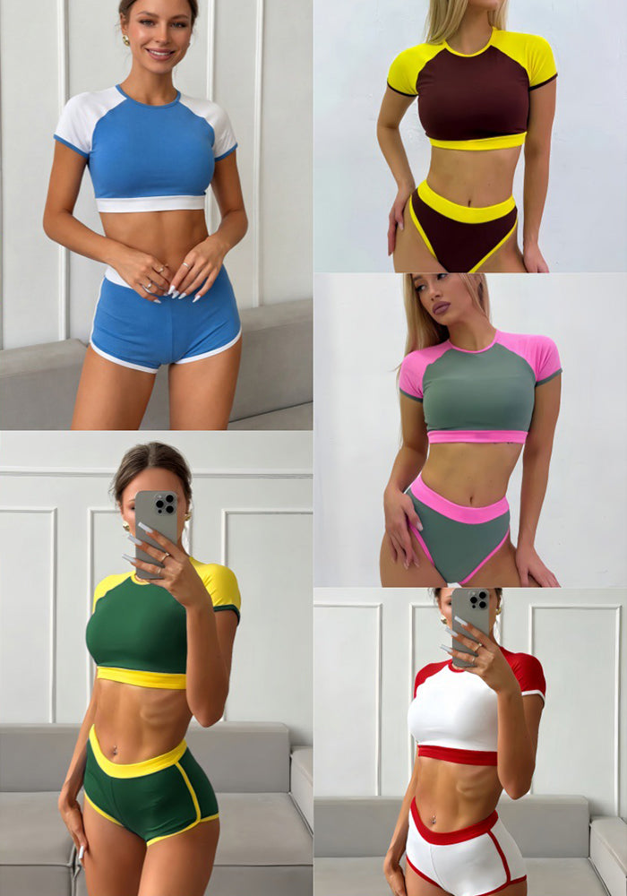 Three-Piece Swimsuit Set for Casual Beachwear