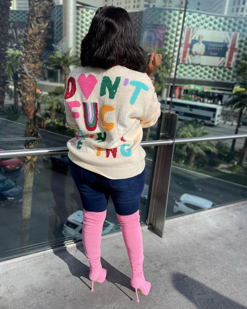 DON’T FU€K WITH MY FEELING SWEATER CREAM