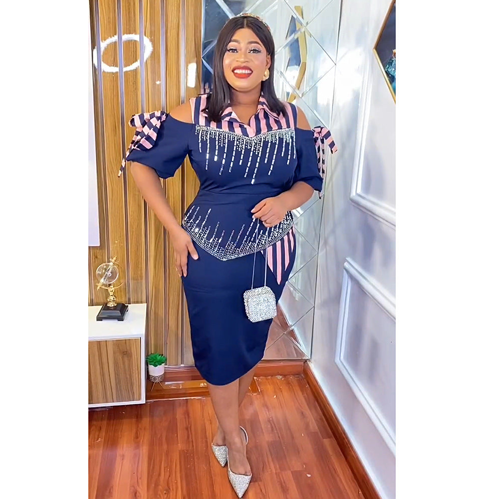 Plus Size African Fitted Bodycon Dress for Formal Events