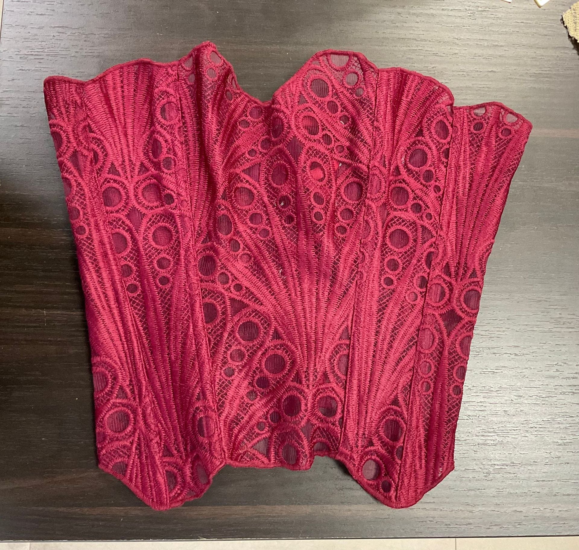 Embroidered Boned Waist Trainer Support Shaper Corset for Body Contouring