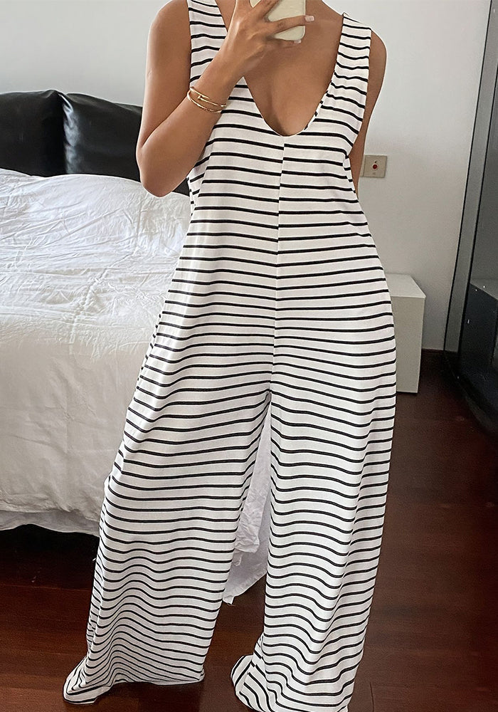 Strapless Lace-Up Jumpsuit for Summer Club Wear