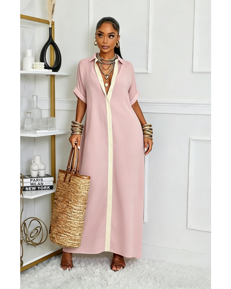 Boho Oversized Shirt Dress