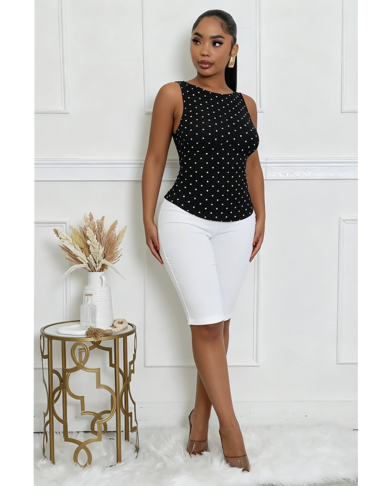 Priscilla Polka Dot Top