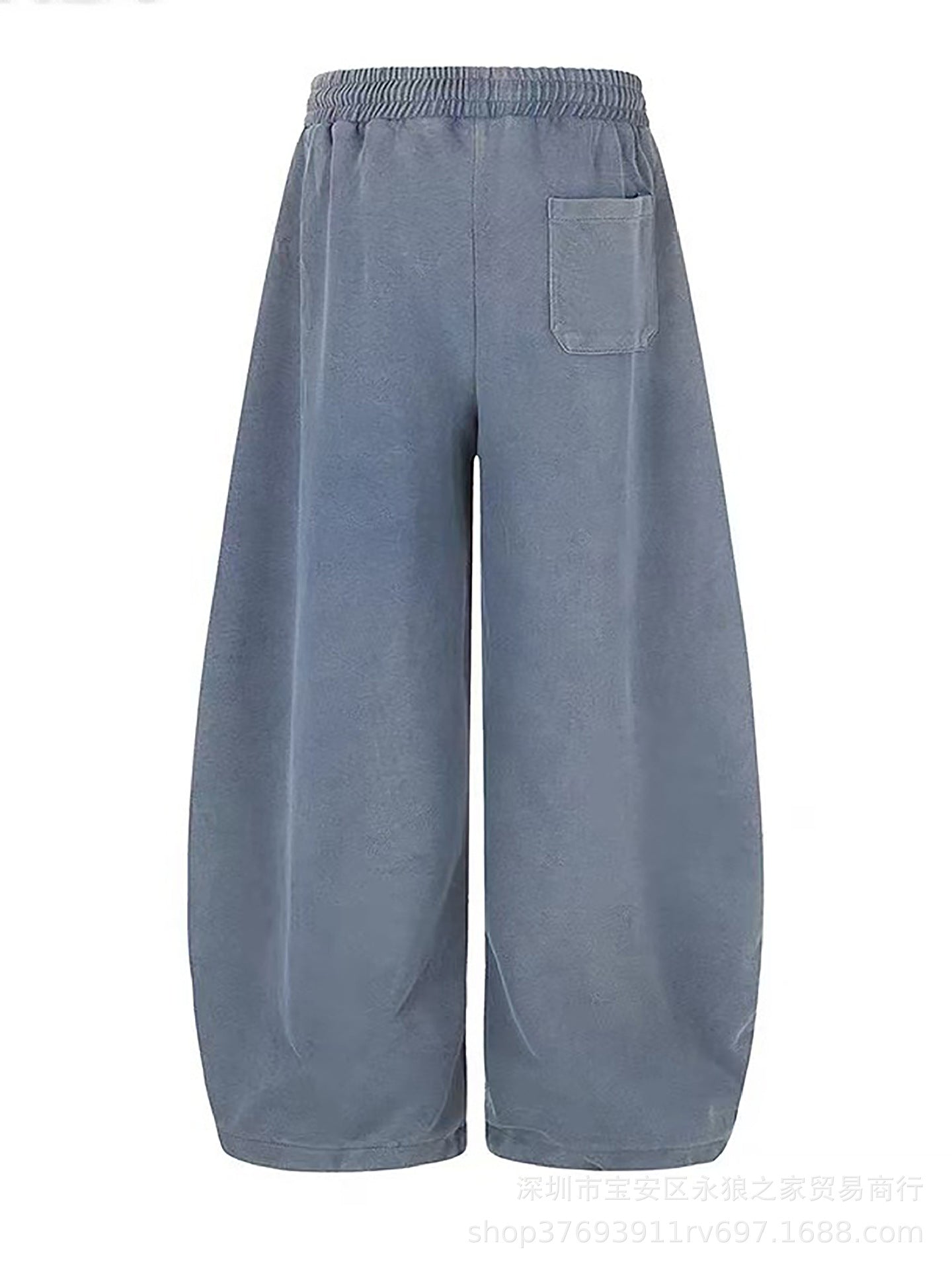 Lip Letter Print Washed Cuffed Sweatpants for Casual Streetwear