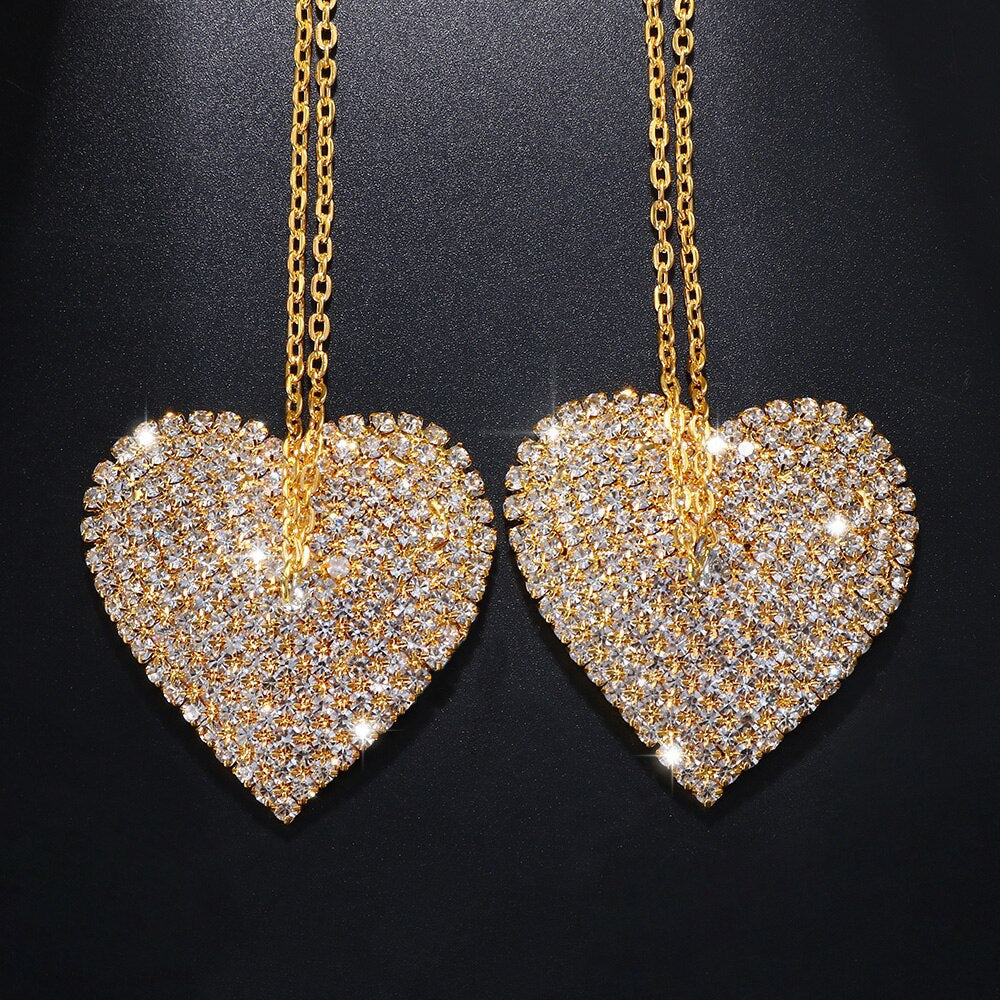 Heart Print Multi-Layer Rhinestone Body Chain for Intimate Wear