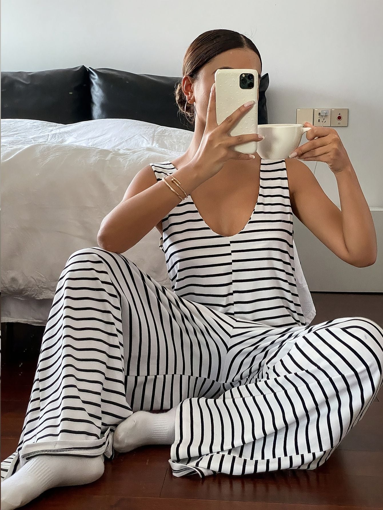 Strapless Lace-Up Jumpsuit for Summer Club Wear