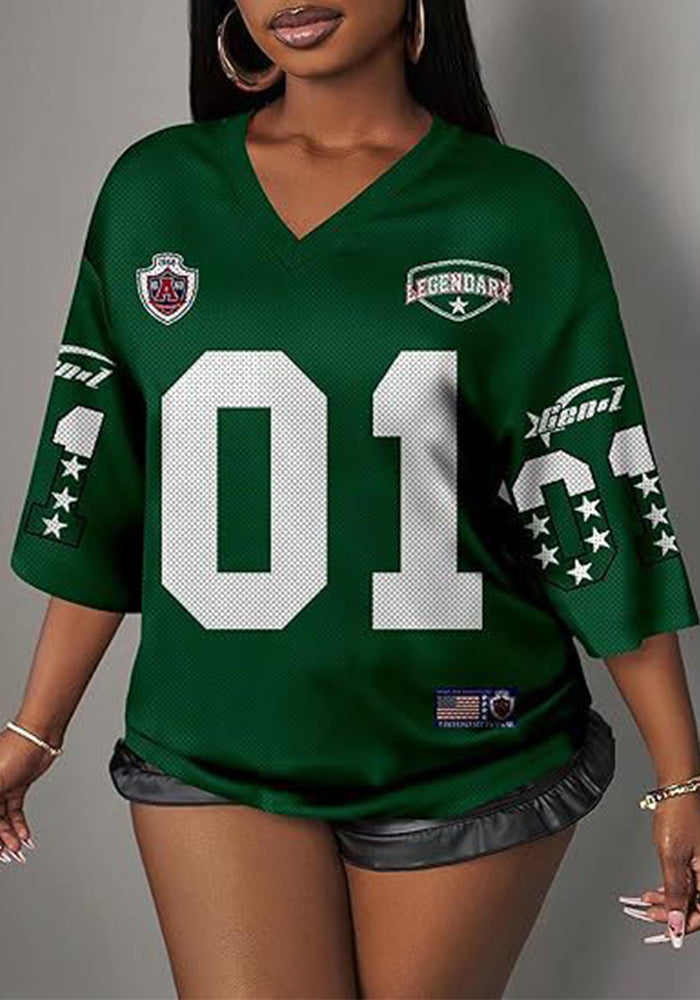 Y2K Breathable Quick-Dry Mesh V-Neck Printed Soccer Jersey
